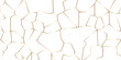 Golden gradient strokes on white background crystalized vector broken glass texture