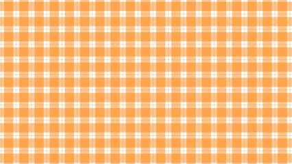 Poster - White and orange plaid pattern classic background