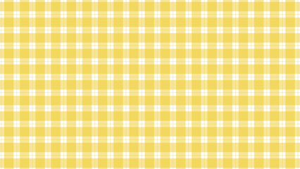Wall Mural - White and yellow plaid pattern classic background