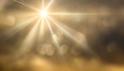 Sun rays. Natural light. Lens flare. gold background.