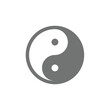 Yin and yang vector icon. Buddhism and balance, meditation symbol.