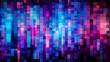 Digital blue and purple mosaic square abstract graphic poster web page PPT background