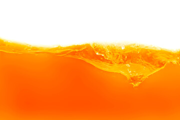 Poster - The surface of the orange water ripples looks like beer.