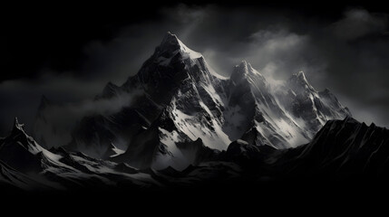 Digital black mountain photography abstract graphic poster web page PPT background