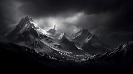 Digital black mountain photography abstract graphic poster web page PPT background