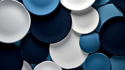 Digital white and blue artistic sense circle abstract graphic poster web page PPT background