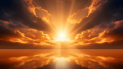 Digital sunshine sky light landscape abstract graphic poster web page PPT background