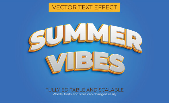 Summer Category Vector Text Effect Fully Editable