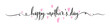 Happy Mother's Day handwritten lettering text with hand-drawn pink hearts. Mother's Day line art banner