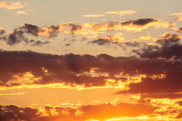 Wall Mural - Beautiful clouds at sunset. Background