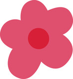 Fototapeta Dinusie - pink flower on a white background