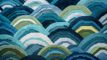 Abstract Blue And Green Woven Design