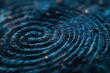 Detailed close up of a fingerprint, used as an dark colors abstract background