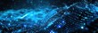Blue glowing digital technology futuristic high tech wavy swirling pattern background