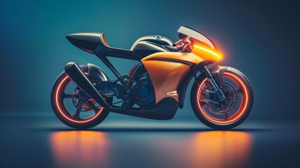 Poster - A Sleek And Modern Motorcycle.