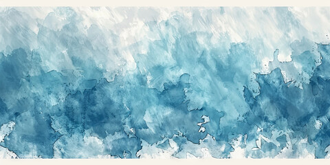 Wall Mural - Abstract blue watercolor, blue teal watercolor paint, banner