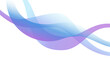 Wavy banner. Violet and blue waves on white background.