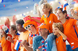 Fototapeta Na ścianę - Netherlands football team supporter on stadium.