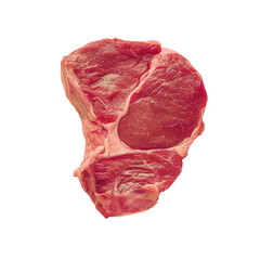 Poster - A piece of meat close-up on a transparent