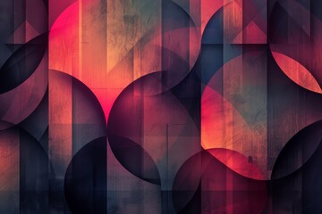 Wall Mural - An artistic abstract background with geometric shapes, symbolizing technology