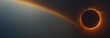total solar eclipse, wide banner , cosmic background