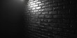 dark brick wall background with spotlight, Rustic brick wall, copy space, banner, 