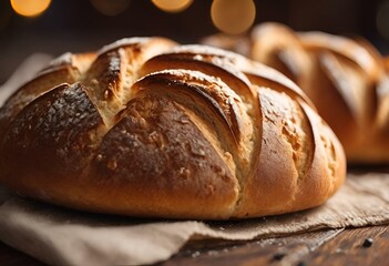 AI-generated illustration of two loaves of bread on a paper towel