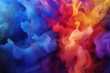 AI Generated Image. Abstract multicolored pastel fluffy ink smoke cloud in a water