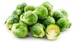 Fresh and Raw Brussels Sprouts - Isolated on White Background. A Healthy and Nutritious Vegetable for Your Diet