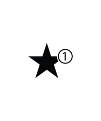 Sticker - star icon, vector best flat icon.