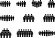 People group icon set team worker user. Employee people group icon team staff. User profile symbol. Group of people or group of users. Persons symbol. Vector.