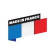 Made in France flag label ribbon