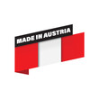 Made in Austria flag label ribbon