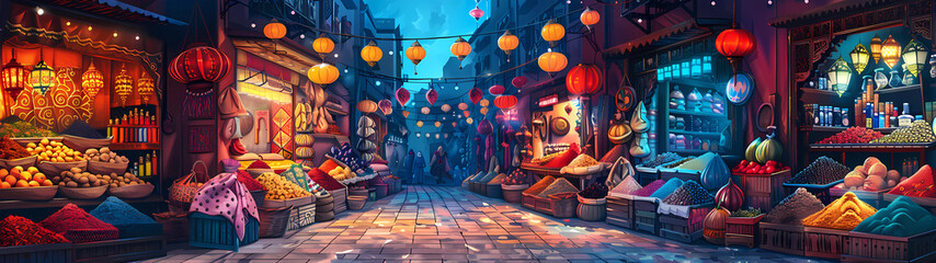 Lantern-Lit Market Extravaganza