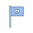 Peace flag vector icon