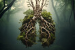 The forest, the lungs of Earth. Fresh and clean lungs without lung pollution.