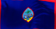 Close-up of Guam national flag waving in the wind