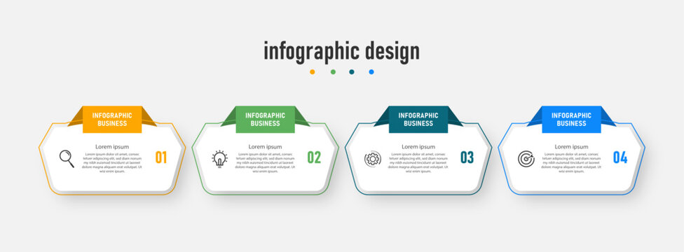 Creative concept for infographic with 4 steps. options can be used for workflow diagram, info chart, web design. vector illustration.