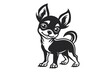 miniature black dog image vector free clipart illustration