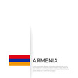 Armenia flag background. State patriotic armenian banner, cover. Document template with armenia flag on white background. National poster. Business booklet. Vector illustration, simple design