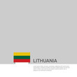 Lithuania flag background. State patriotic lithuanian banner, cover. Document template with lithuania flag on white background. National poster. Business booklet. Vector illustration, simple design