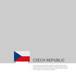 Czech republic flag background. State patriotic czechia banner, cover. Document template, czech republic flag on white background. National poster. Business booklet. Vector illustration, simple design