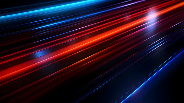 Digital red and blue glowing light abstract graphic poster web page PPT background