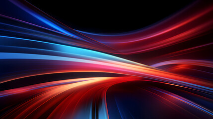 Digital red and blue glowing light abstract graphic poster web page PPT background