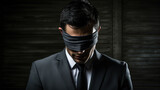 Fototapeta  - man with blindfold