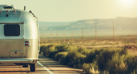 Pulling Travel Trailer Along Utah State