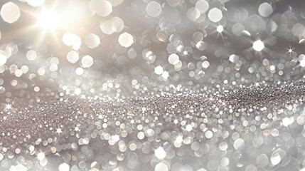 Wall Mural - Silver glitter background .