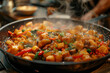 Sizzling Stir-Fry Feast: Asian Cuisine Captured in Action
