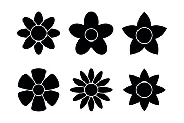 Wall Mural - Open Flowers Basic Glyph Set