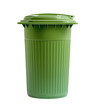 isolated green trash can